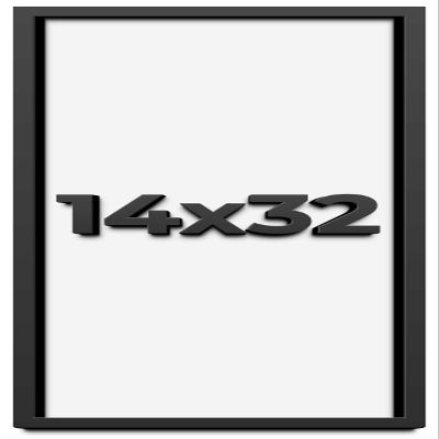 14x32 Shadow Box Frame Black | 1 Inch Deep Solid Wood Shadowbox Display Frame | UV Resistant Acrylic Plexiglass, Acid Free Backing, and Hanging Hardware | Dugan Picture Frame Style