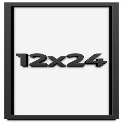 12x24 Shadow Box Frame Black | 1 Inch Deep Solid Wood Shadowbox Display Frame | UV Resistant Acrylic Plexiglass, Acid Free Backing, and Hanging Hardware | Dugan Picture Frame Style
