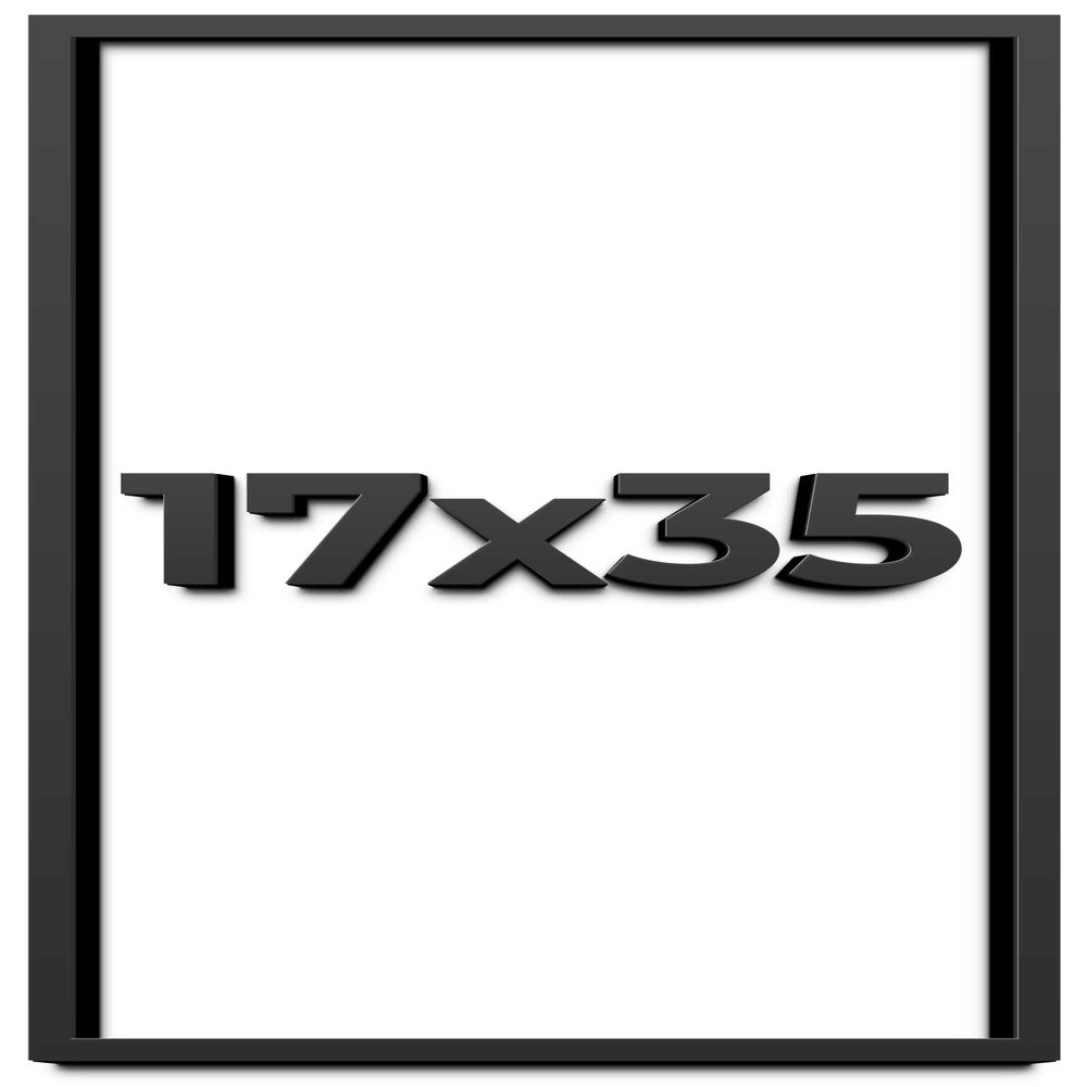 17x35 Shadow Box Frame Black | 1 Inch Deep Solid Wood Shadowbox Display Frame | UV Resistant Acrylic Plexiglass, Acid Free Backing, and Hanging Hardware | Dugan Picture Frame Style