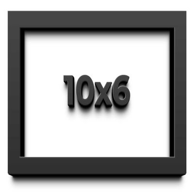 10x6 Shadow Box Frame Black | 1 Inch Deep Solid Wood Shadowbox Display Frame | UV Resistant Acrylic Plexiglass, Acid Free Backing, and Hanging Hardware | Dugan Picture Frame Style