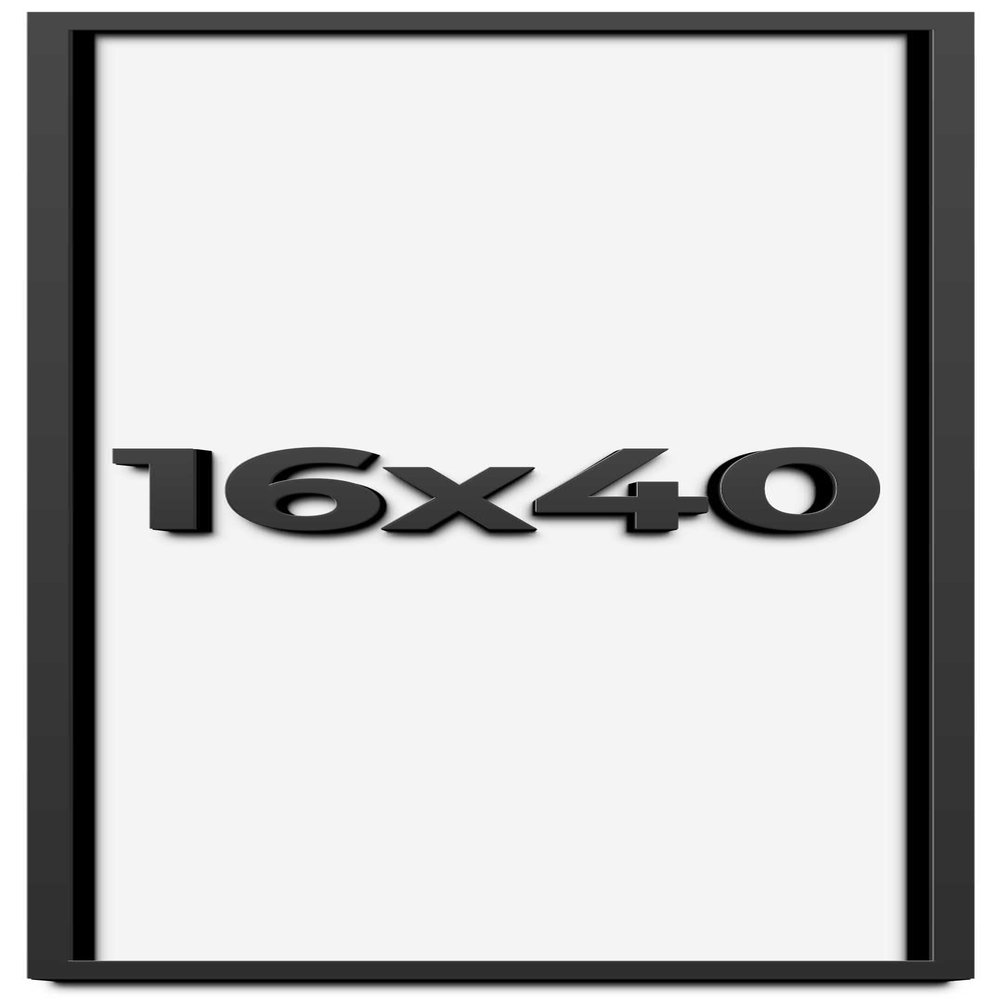 16x40 Shadow Box Frame Black | 1 Inch Deep Solid Wood Shadowbox Display Frame | UV Resistant Acrylic Plexiglass, Acid Free Backing, and Hanging Hardware | Dugan Picture Frame Style