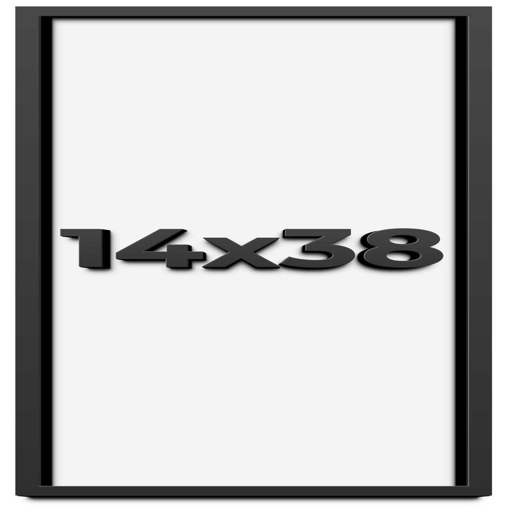 14x38 Shadow Box Frame Black | 1 Inch Deep Solid Wood Shadowbox Display Frame | UV Resistant Acrylic Plexiglass, Acid Free Backing, and Hanging Hardware | Dugan Picture Frame Style