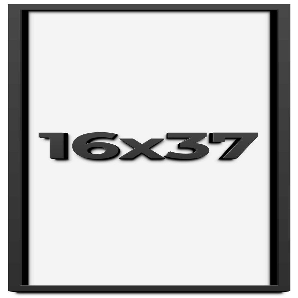 16x37 Shadow Box Frame Black | 1 Inch Deep Solid Wood Shadowbox Display Frame | UV Resistant Acrylic Plexiglass, Acid Free Backing, and Hanging Hardware | Dugan Picture Frame Style