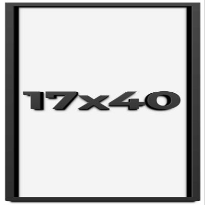 17x40 Shadow Box Frame Black | 1 Inch Deep Solid Wood Shadowbox Display Frame | UV Resistant Acrylic Plexiglass, Acid Free Backing, and Hanging Hardware | Dugan Picture Frame Style