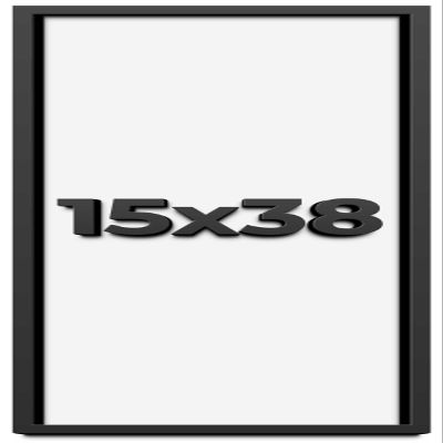15x38 Shadow Box Frame Black | 1 Inch Deep Solid Wood Shadowbox Display Frame | UV Resistant Acrylic Plexiglass, Acid Free Backing, and Hanging Hardware | Dugan Picture Frame Style