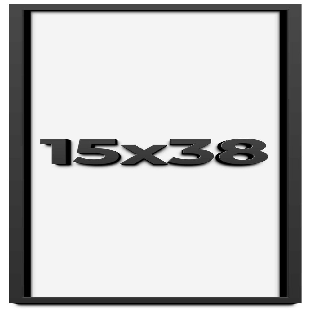 15x38 Shadow Box Frame Black | 1 Inch Deep Solid Wood Shadowbox Display Frame | UV Resistant Acrylic Plexiglass, Acid Free Backing, and Hanging Hardware | Dugan Picture Frame Style