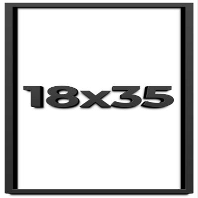 18x35 Shadow Box Frame Black | 1 Inch Deep Solid Wood Shadowbox Display Frame | UV Resistant Acrylic Plexiglass, Acid Free Backing, and Hanging Hardware | Dugan Picture Frame Style