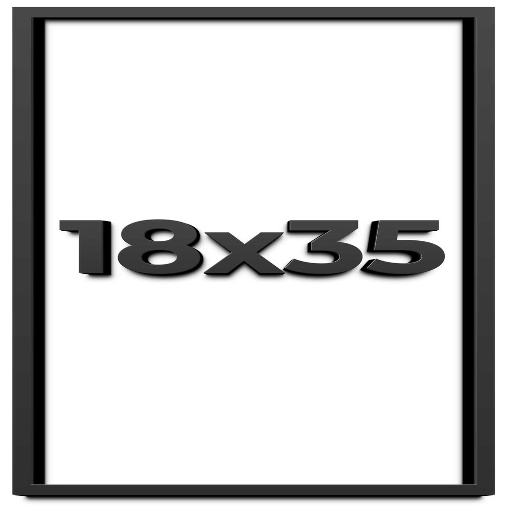 18x35 Shadow Box Frame Black | 1 Inch Deep Solid Wood Shadowbox Display Frame | UV Resistant Acrylic Plexiglass, Acid Free Backing, and Hanging Hardware | Dugan Picture Frame Style