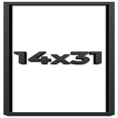 14x31 Shadow Box Frame Black | 1 Inch Deep Solid Wood Shadowbox Display Frame | UV Resistant Acrylic Plexiglass, Acid Free Backing, and Hanging Hardware | Dugan Picture Frame Style