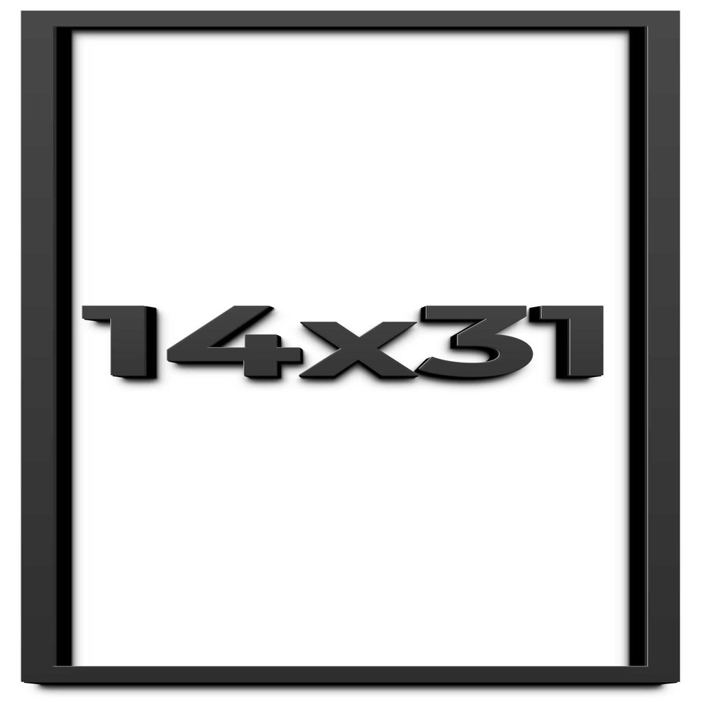 14x31 Shadow Box Frame Black | 1 Inch Deep Solid Wood Shadowbox Display Frame | UV Resistant Acrylic Plexiglass, Acid Free Backing, and Hanging Hardware | Dugan Picture Frame Style