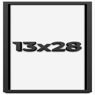 13x28 Shadow Box Frame Black | 1 Inch Deep Solid Wood Shadowbox Display | UV Resistant Acrylic Plexiglass, Acid Free Backing, Hanging Hardware | Dugan Picture Frame Style