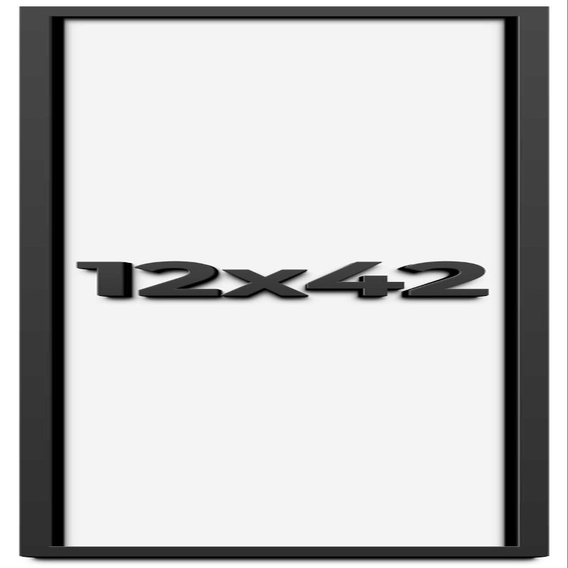 12x42 Shadow Box Frame Black | 1 Inch Deep Solid Wood Shadowbox Display Frame | UV Resistant Acrylic Plexiglass, Acid Free Backing, and Hanging Hardware | Dugan Picture Frame Style