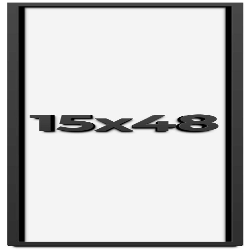 15x48 Shadow Box Frame Black | 1 Inch Deep Solid Wood Shadowbox Display Frame | UV Resistant Acrylic Plexiglass, Acid Free Backing, and Hanging Hardware | Dugan Picture Frame Style