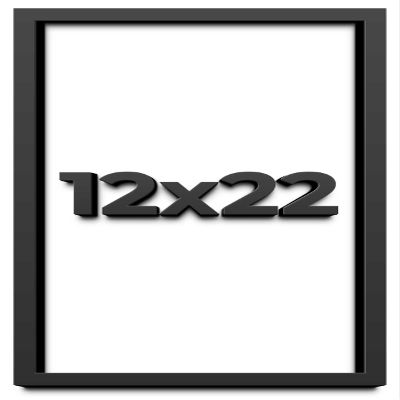 12x22 Shadow Box Frame Black | 1 Inch Deep Solid Wood Shadowbox Display Frame | UV Resistant Acrylic Plexiglass, Acid Free Backing, and Hanging Hardware | Dugan Picture Frame Style