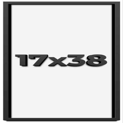 17x38 Shadow Box Frame Black | 1 Inch Deep Solid Wood Shadowbox Display Frame | UV Resistant Acrylic Plexiglass, Acid Free Backing, and Hanging Hardware | Dugan Picture Frame Style
