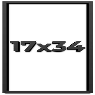 17x34 Shadow Box Frame Black | 1 Inch Deep Solid Wood Shadowbox Display Frame | UV Resistant Acrylic Plexiglass, Acid Free Backing, and Hanging Hardware | Dugan Picture Frame Style