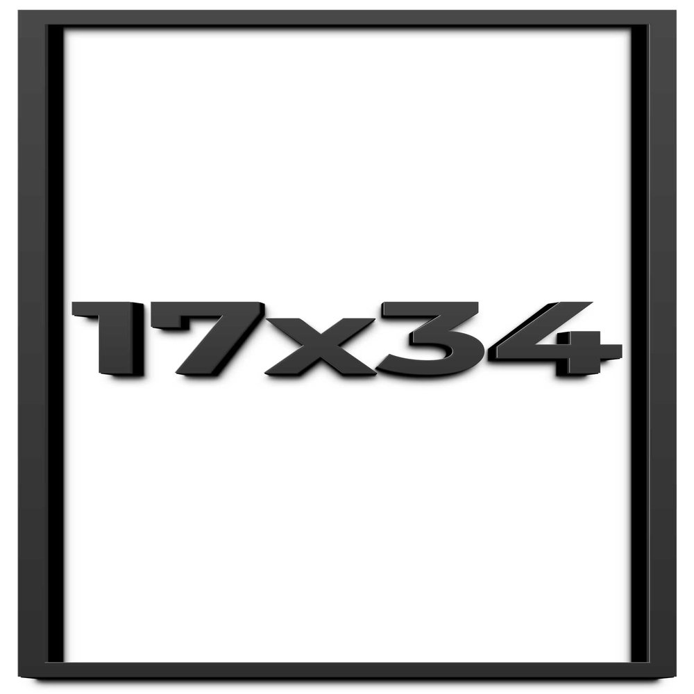 17x34 Shadow Box Frame Black | 1 Inch Deep Solid Wood Shadowbox Display Frame | UV Resistant Acrylic Plexiglass, Acid Free Backing, and Hanging Hardware | Dugan Picture Frame Style