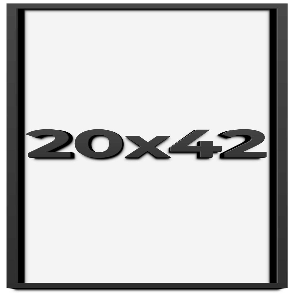 20x42 Shadow Box Frame Black | 1 Inch Deep Solid Wood Shadowbox Display Frame | UV Resistant Acrylic Plexiglass, Acid Free Backing, and Hanging Hardware | Dugan Picture Frame Style
