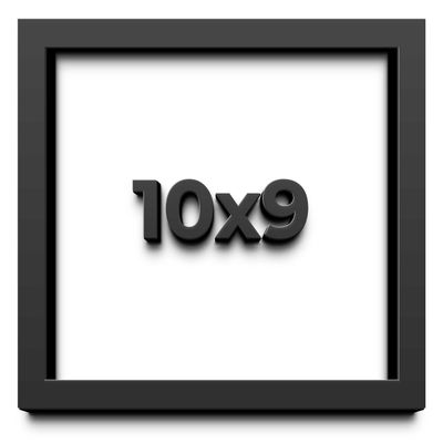 10x9 Shadow Box Frame Black | 1 Inch Deep Solid Wood Shadowbox Display Frame | UV Resistant Acrylic Plexiglass, Acid Free Backing, and Hanging Hardware | Dugan Picture Frame Style