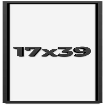 17x39 Shadow Box Frame Black | 1 Inch Deep Solid Wood Shadowbox Display Frame | UV Resistant Acrylic Plexiglass, Acid Free Backing, and Hanging Hardware | Dugan Picture Frame Style