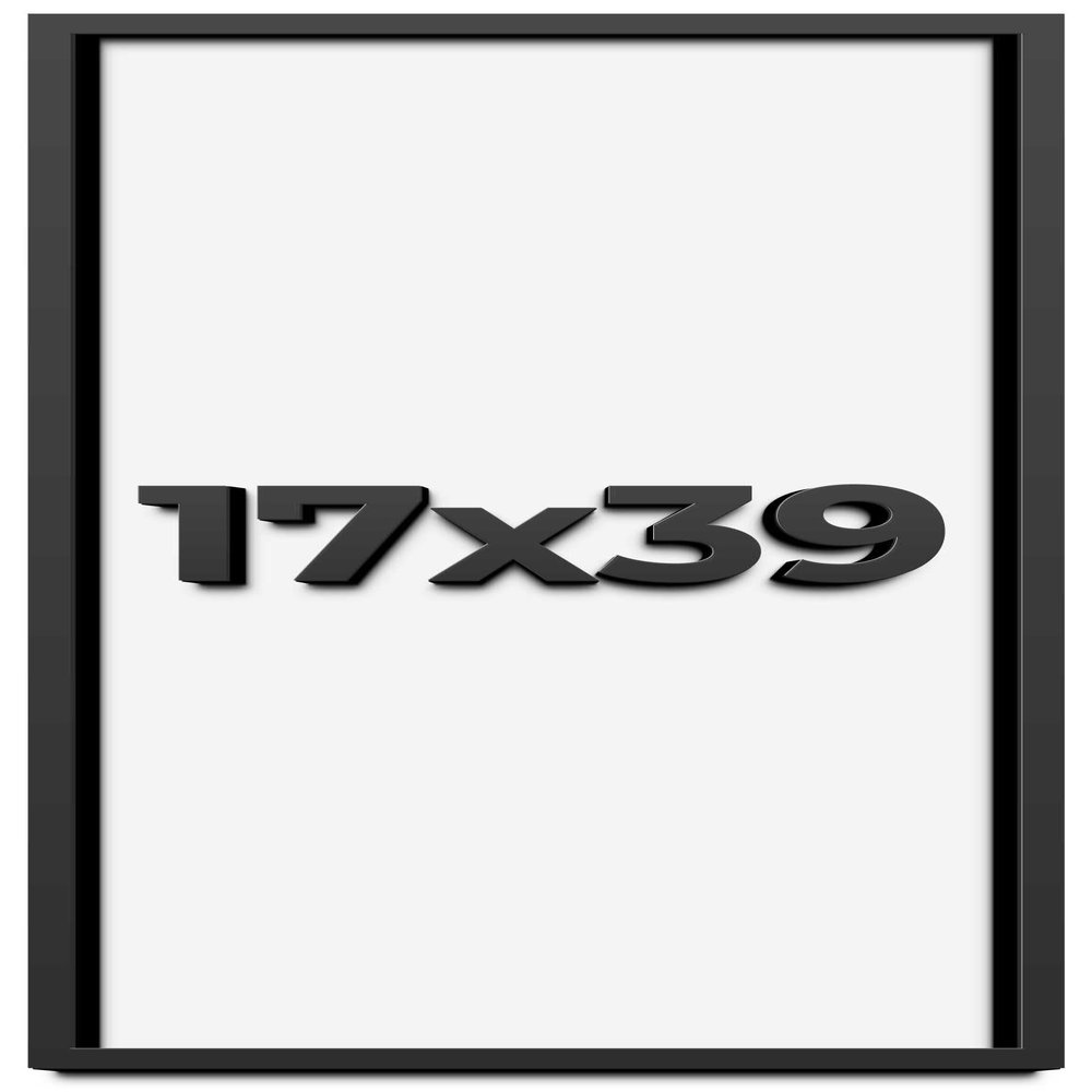 17x39 Shadow Box Frame Black | 1 Inch Deep Solid Wood Shadowbox Display Frame | UV Resistant Acrylic Plexiglass, Acid Free Backing, and Hanging Hardware | Dugan Picture Frame Style