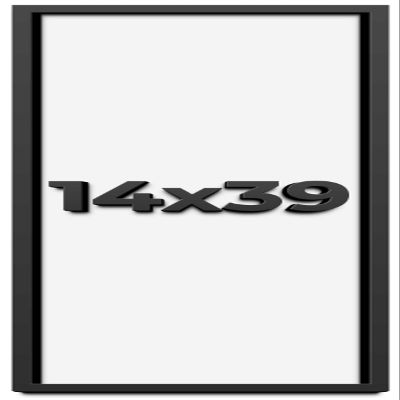 14x39 Shadow Box Frame Black | 1 Inch Deep Solid Wood Shadowbox Display Frame | UV Resistant Acrylic Plexiglass, Acid Free Backing, and Hanging Hardware | Dugan Picture Frame Style