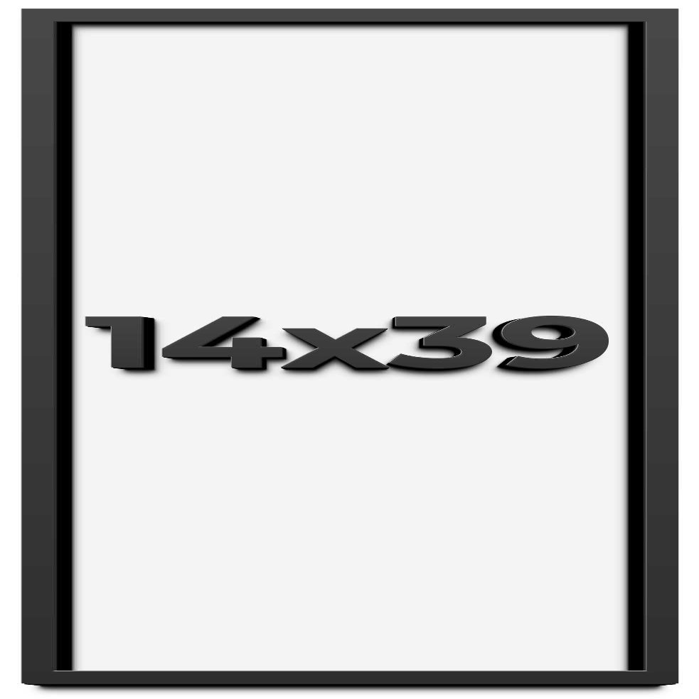 14x39 Shadow Box Frame Black | 1 Inch Deep Solid Wood Shadowbox Display Frame | UV Resistant Acrylic Plexiglass, Acid Free Backing, and Hanging Hardware | Dugan Picture Frame Style