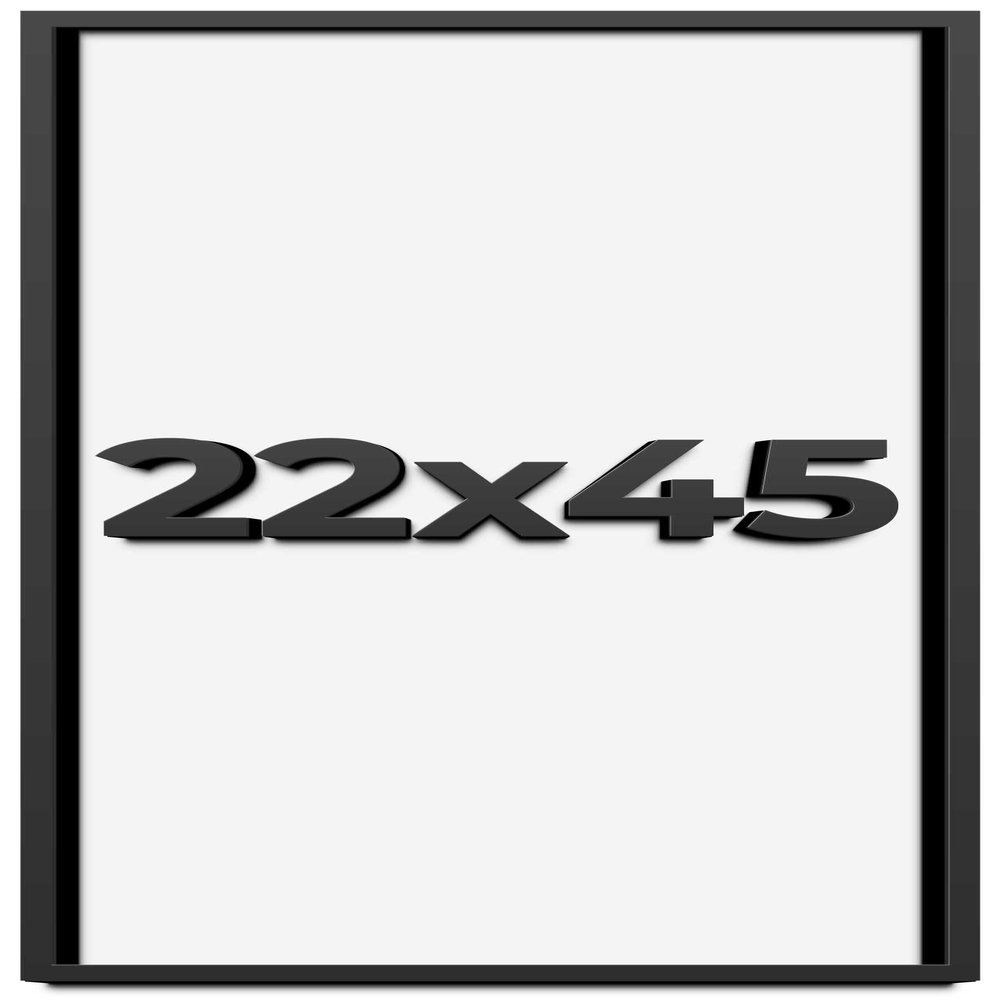 22x45 Shadow Box Frame Black | 1 Inch Deep Solid Wood Shadowbox Display Frame | UV Resistant Acrylic Plexiglass, Acid Free Backing, and Hanging Hardware | Dugan Picture Frame Style