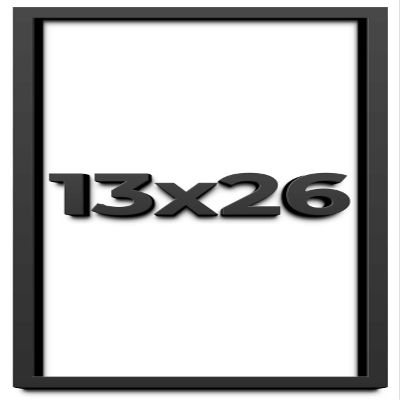 13x26 Shadow Box Frame Black | 1 Inch Deep Solid Wood Shadowbox Display Frame | UV Resistant Acrylic Plexiglass, Acid Free Backing, and Hanging Hardware | Dugan Picture Frame Style