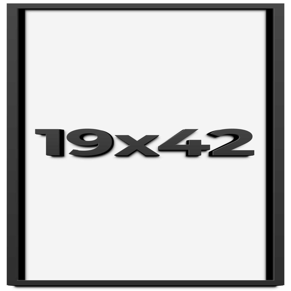 19x42 Shadow Box Frame Black | 1 Inch Deep Solid Wood Shadowbox Display | UV Resistant Acrylic Plexiglass, Acid Free Backing, Hanging Hardware | Dugan Picture Frame Style