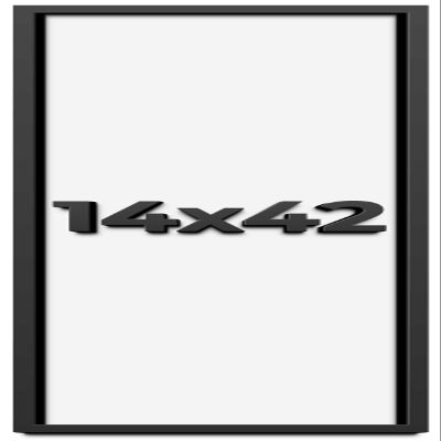 14x42 Shadow Box Frame Black | 1 Inch Deep Solid Wood Shadowbox Display Frame | UV Resistant Acrylic Plexiglass, Acid Free Backing, and Hanging Hardware | Dugan Picture Frame Style