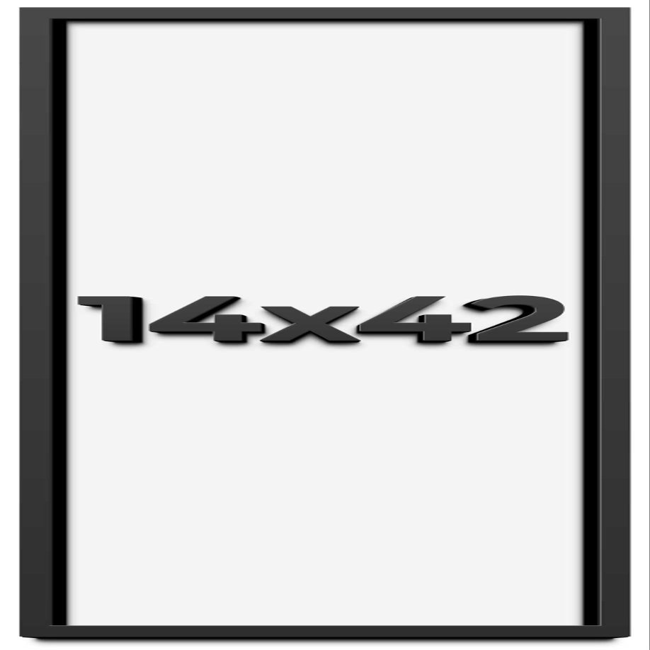 14x42 Shadow Box Frame Black | 1 Inch Deep Solid Wood Shadowbox Display Frame | UV Resistant Acrylic Plexiglass, Acid Free Backing, and Hanging Hardware | Dugan Picture Frame Style