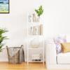 Azheruol Bookshelf Storage Shelf Small Bookcase Freestanding Storage Stand for Living Room Bedroom, Kitchen, Rust Resistance, Easy Assembly Free Combination Multi-Functional Organizer (4 Tiers, White) view 2
