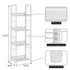 Azheruol Bookshelf Storage Shelf Small Bookcase Freestanding Storage Stand for Living Room Bedroom, Kitchen, Rust Resistance, Easy Assembly Free Combination Multi-Functional Organizer (4 Tiers, White) view 3