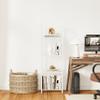 Azheruol Bookshelf Storage Shelf Small Bookcase Freestanding Storage Stand for Living Room Bedroom, Kitchen, Rust Resistance, Easy Assembly Free Combination Multi-Functional Organizer (4 Tiers, White) view 4