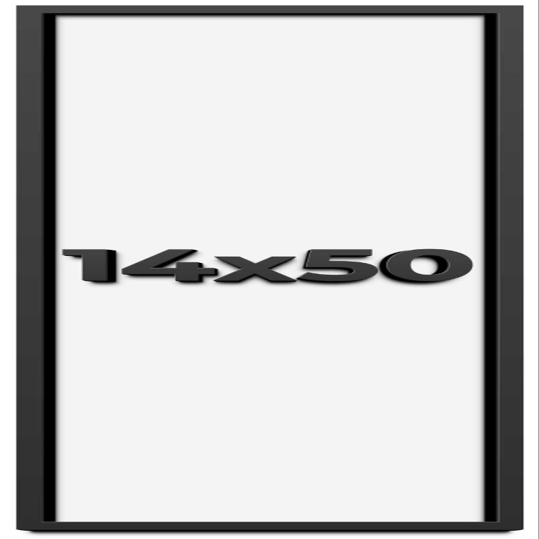 14x50 Shadow Box Frame Black | 1 Inch Deep Solid Wood Shadowbox Display Frame | UV Resistant Acrylic Plexiglass, Acid Free Backing, and Hanging Hardware | Dugan Picture Frame Style