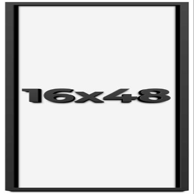 16x48 Shadow Box Frame Black | 1 Inch Deep Solid Wood Shadowbox Display Frame | UV Resistant Acrylic Plexiglass, Acid Free Backing, and Hanging Hardware | Dugan Picture Frame Style