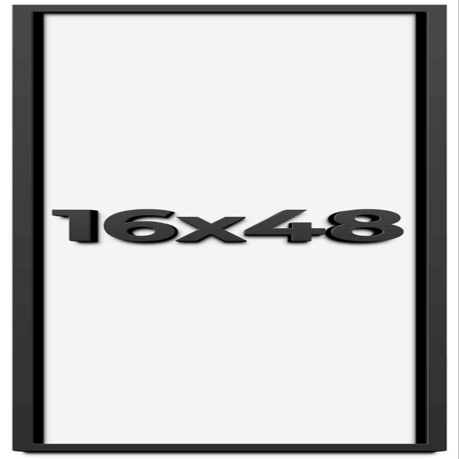16x48 Shadow Box Frame Black | 1 Inch Deep Solid Wood Shadowbox Display Frame | UV Resistant Acrylic Plexiglass, Acid Free Backing, and Hanging Hardware | Dugan Picture Frame Style