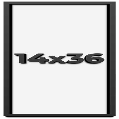 14x36 Shadow Box Frame Black | 1 Inch Deep Solid Wood Shadowbox Display Frame | UV Resistant Acrylic Plexiglass, Acid Free Backing, and Hanging Hardware | Dugan Picture Frame Style
