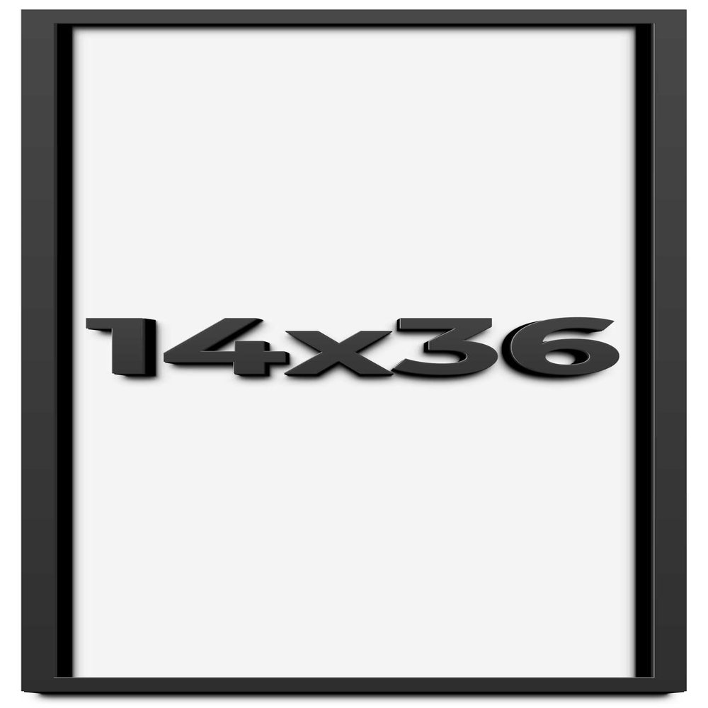 14x36 Shadow Box Frame Black | 1 Inch Deep Solid Wood Shadowbox Display Frame | UV Resistant Acrylic Plexiglass, Acid Free Backing, and Hanging Hardware | Dugan Picture Frame Style