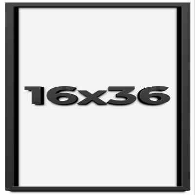 16x36 Shadow Box Frame Black | 1 Inch Deep Solid Wood Shadowbox Display | UV Resistant Acrylic Plexiglass, Acid Free Backing, Hanging Hardware | Dugan Picture Frame Style