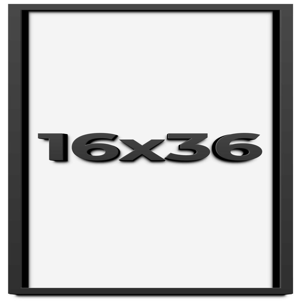 16x36 Shadow Box Frame Black | 1 Inch Deep Solid Wood Shadowbox Display | UV Resistant Acrylic Plexiglass, Acid Free Backing, Hanging Hardware | Dugan Picture Frame Style