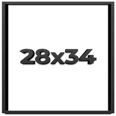 28x34 Shadow Box Frame Black | 1 Inch Deep Solid Wood Shadowbox Display Frame | UV Resistant Acrylic Plexiglass, Acid Free Backing, and Hanging Hardware | Dugan Picture Frame Style