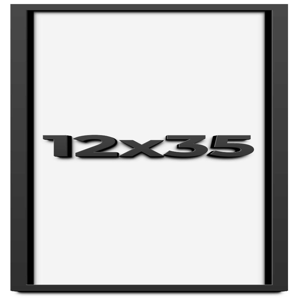 12x35 Shadow Box Frame Black | 1 Inch Deep Solid Wood Shadowbox Display Frame | UV Resistant Acrylic Plexiglass, Acid Free Backing, and Hanging Hardware | Dugan Picture Frame Style