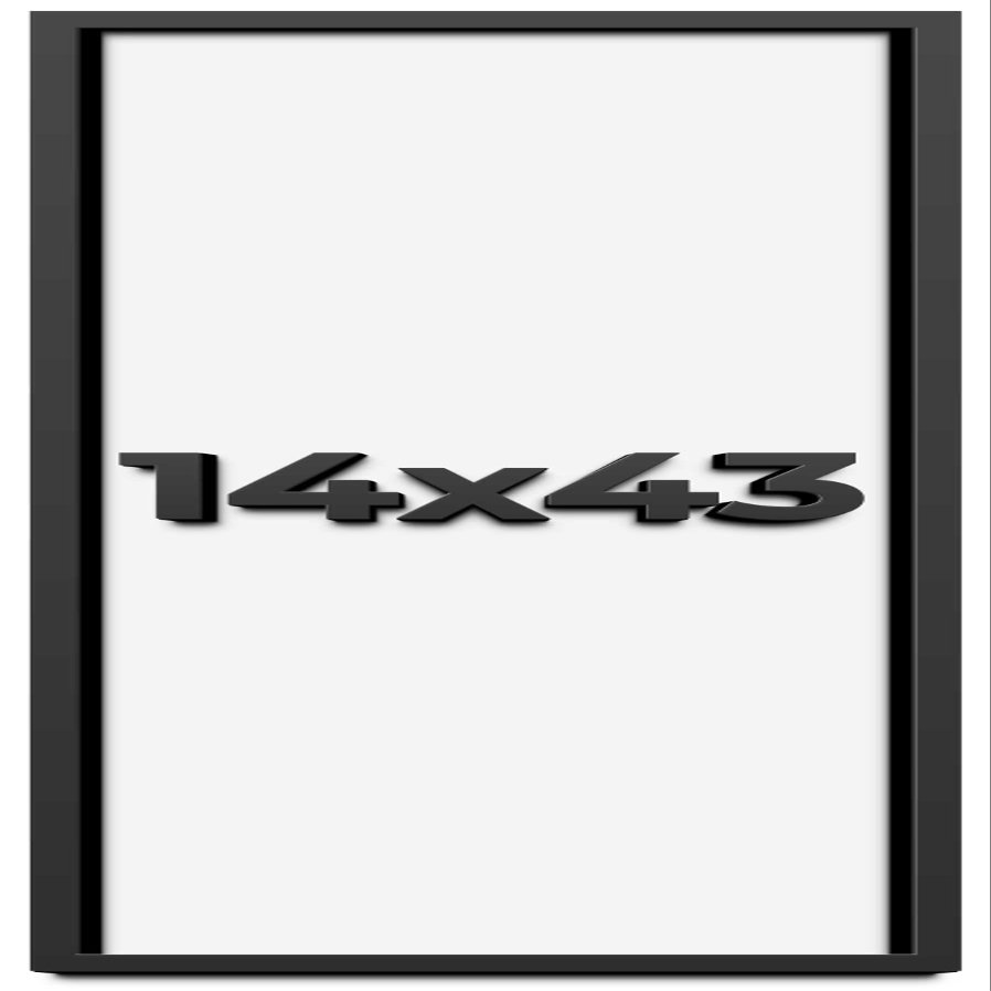14x43 Shadow Box Frame Black | 1 Inch Deep Solid Wood Shadowbox Display Frame | UV Resistant Acrylic Plexiglass, Acid Free Backing, and Hanging Hardware | Dugan Picture Frame Style