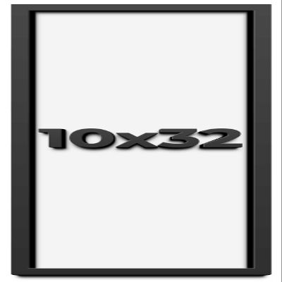 10x32 Shadow Box Frame Black | 1 Inch Deep Solid Wood Shadowbox Display Frame | UV Resistant Acrylic Plexiglass, Acid Free Backing, and Hanging Hardware | Dugan Picture Frame Style