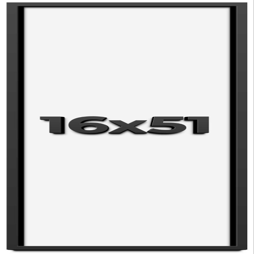 16x51 Shadow Box Frame Black | 1 Inch Deep Solid Wood Shadowbox Display Frame | UV Resistant Acrylic Plexiglass, Acid Free Backing, and Hanging Hardware | Dugan Picture Frame Style