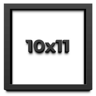 10x11 Shadow Box Frame Black | 1 Inch Deep Solid Wood Shadowbox Display Frame | UV Resistant Acrylic Plexiglass, Acid Free Backing, and Hanging Hardware | Dugan Picture Frame Style