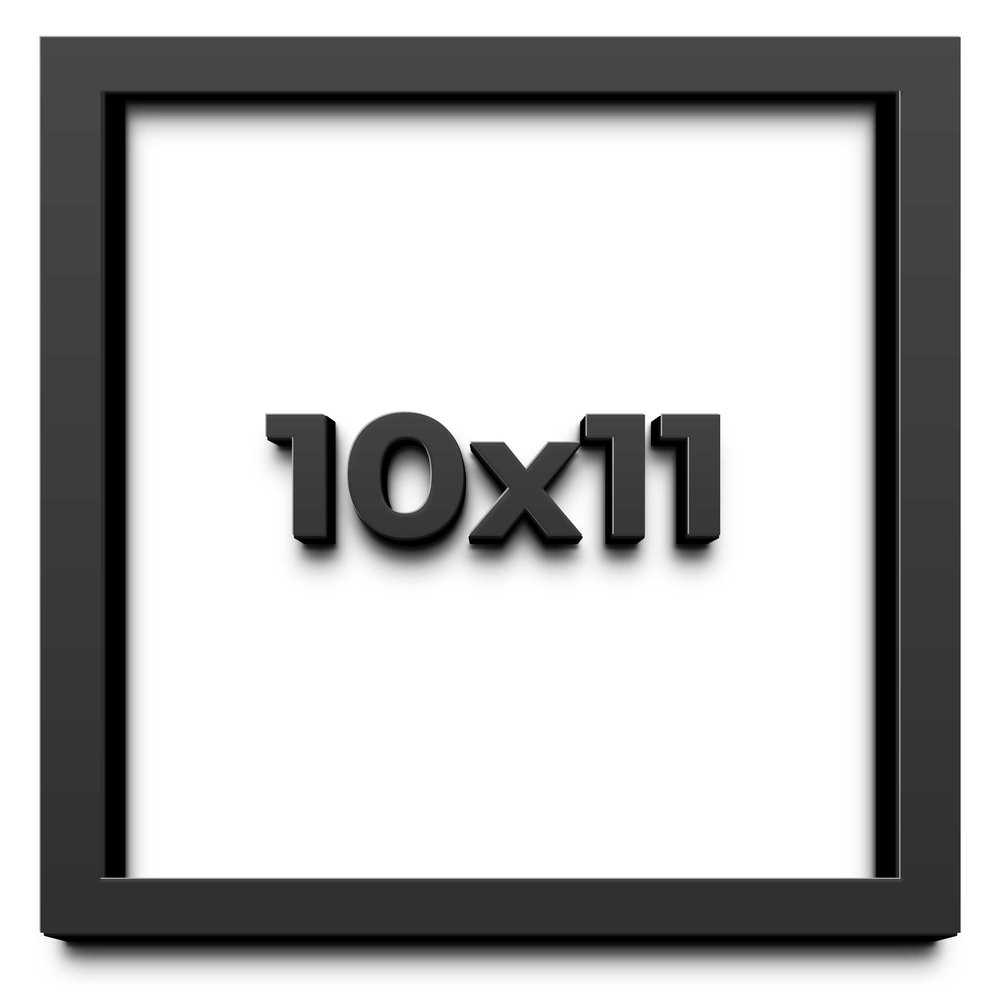 10x11 Shadow Box Frame Black | 1 Inch Deep Solid Wood Shadowbox Display Frame | UV Resistant Acrylic Plexiglass, Acid Free Backing, and Hanging Hardware | Dugan Picture Frame Style