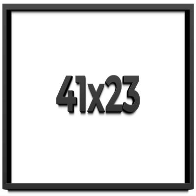 41x23 Shadow Box Frame Black | 1 Inch Deep Solid Wood Shadowbox Display Frame | UV Resistant Acrylic Plexiglass, Acid Free Backing, and Hanging Hardware | Dugan Picture Frame Style